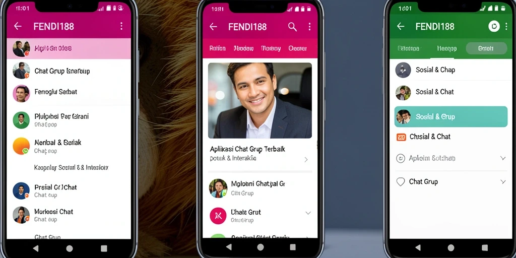 Tampilan antarmuka FENDI188 dengan fitur Chat Grup yang intuitif.
