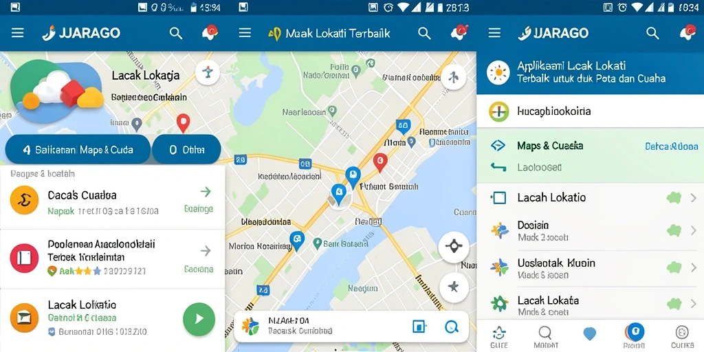 Tampilan antarmuka JUARAGO yang user-friendly untuk lacak lokasi.