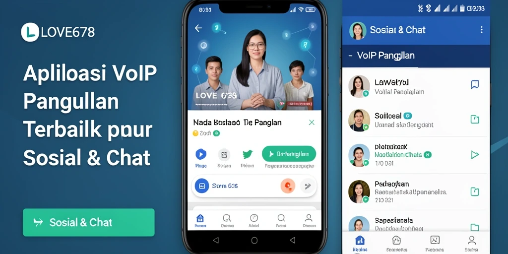Antarmuka LOVE678 yang ramah pengguna untuk VoIP Panggilan.