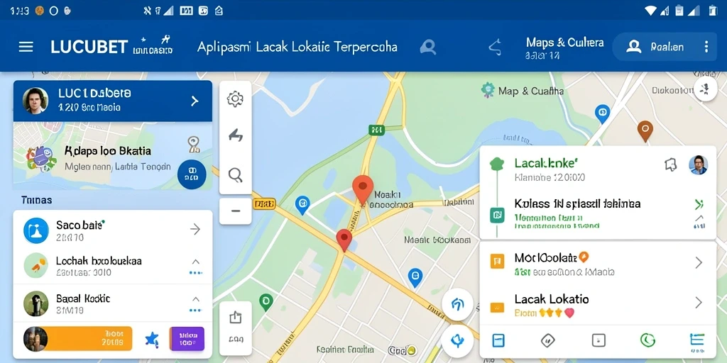 Antarmuka aplikasi LUCUBET untuk pelacakan lokasi yang sederhana dan efektif.
