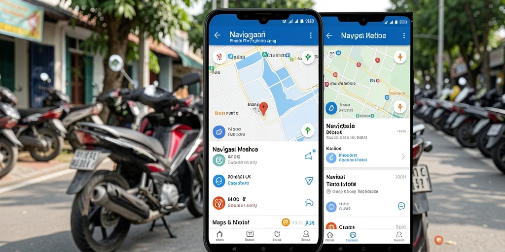 Tampilan antarmuka V87 yang intuitif dan informatif untuk navigasi motor.