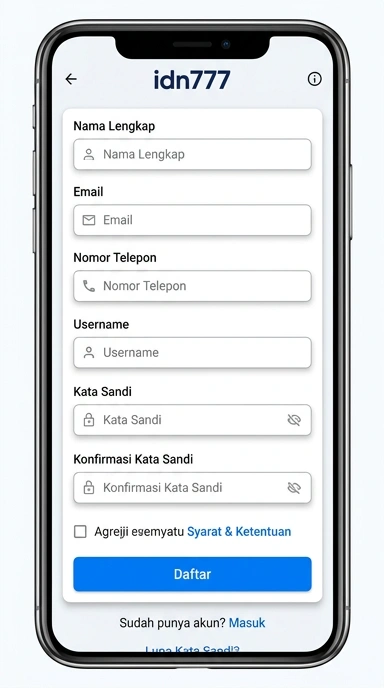 Panduan Registrasi Akun idn777 untuk Pengguna Android